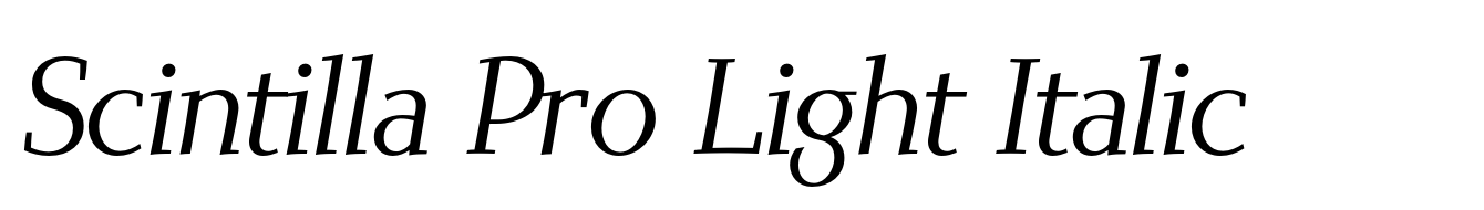 Scintilla Pro Light Italic